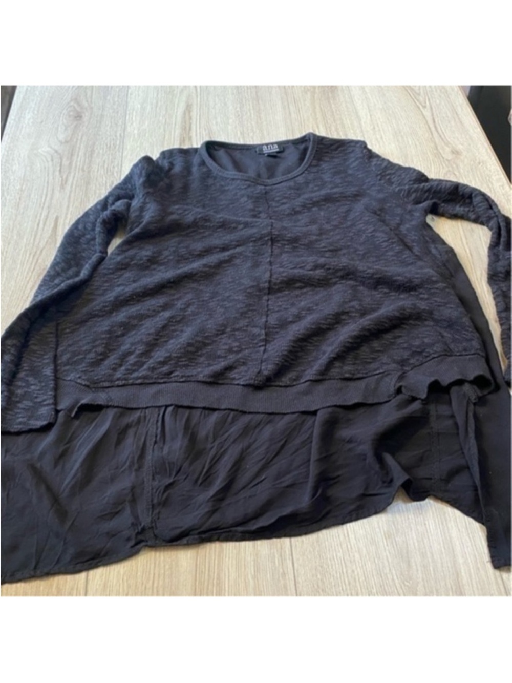 Ana Black Long sleeve shirt top